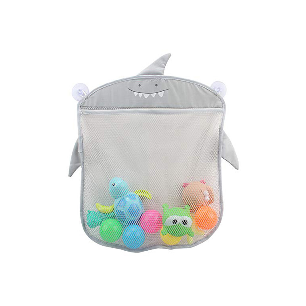 Baby Bath Toy Storage Bag, Hanging Bathroom Organizer Mesh Netting with 2 Strong Suction Cups for Shower Brush Shampoo Kids Bathtub Toys