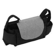 Baby Stroller Organizer Large Capacity Easy Cleaning Washable Light Weight Stroller Cup Holder for Going Out Outdoor Black Grey