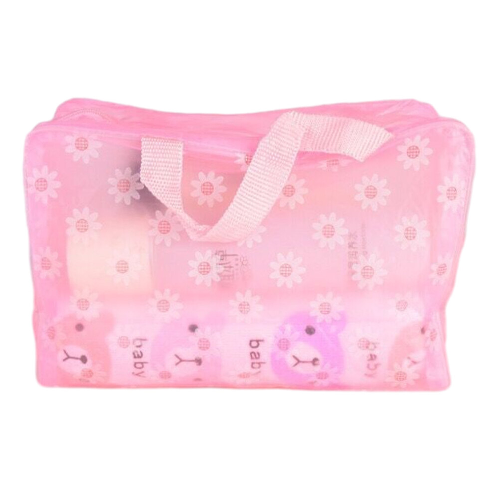 Pink Travel Makeup Bag Waterproof Cosmetic Bag Toiletry Pouch Storage Bag For Bathroom Outdoor