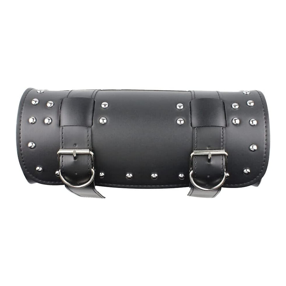 Motorcycle Bag, Motorcycle Fork Bag,Universal Motorcycle Handlebar Bag Pu Leather Roll Saddlebags,Vehicle Accessories Black 9183899098929