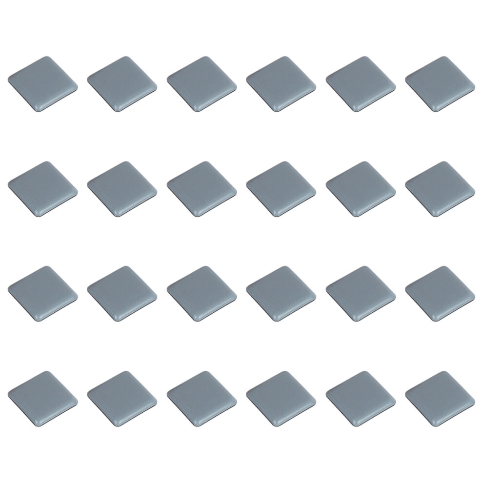 24 Pieces Teflon Furniture Sliders 25Mm Chair Feet With Screws Ptfe Glides Chair Pad Square Screw-On Chair Slippery Feet For Wood Floor Tile Office 9183899099421