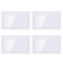 Pack of 4 Handicap Parking Card Holders 6x9cm, Transparent Case for Windshield Parking