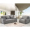 1,2,3,4,Seater,Stretch,Sofa,Cover,with,Armrests,Living,Stretch,Sofa,Cover,Spandex,Decor,,Sofa,Cover,(Gray,Line,,2,Seats:,145-185cm) 3