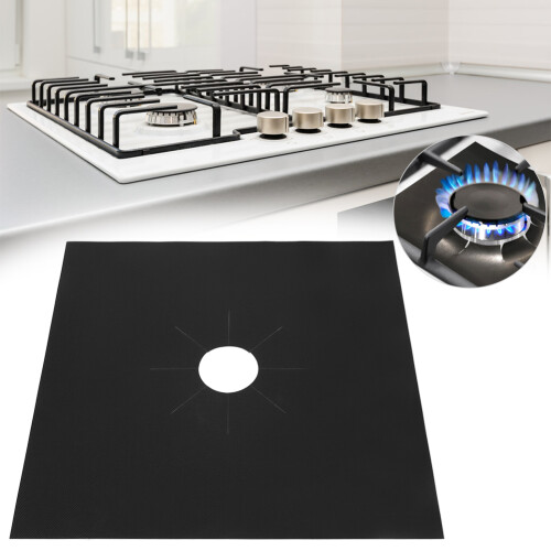 Thicken Gas Range Stove Burner Covers Protector Reusable Oil Protection Mat Kitchen Tool 4pcs 2