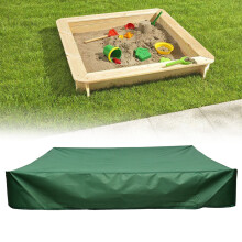 Sandbox Cover Waterproof UV Protection Oxford Sandbox Cover with Drawstring-Green(120x120cm)