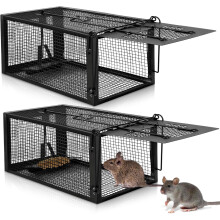 2 Pack Humane Rat Traps - Have a Heart Mouse Trap for Squirrel Mouse Rat Mice, Live Rat Traps Catch & Release for Indoors and Outdoors
