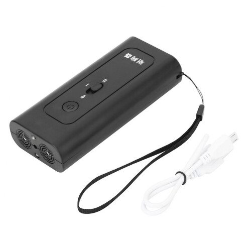 Black Ultrasonic Dog Repeller Anti Barking Stop Bark Training Device with Charging Cable