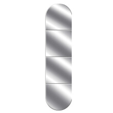Large Adhesive Wall Mirror, Acrylic Self-Adhesive Wall Mirror, Frameless Adhesive Mirror, Large Wall Mirror in 4-Piece Set