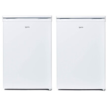 Igenix Freestanding Under Counter Larder Fridge & Freezer Set, Reversible Doors, 55cm Wide, White