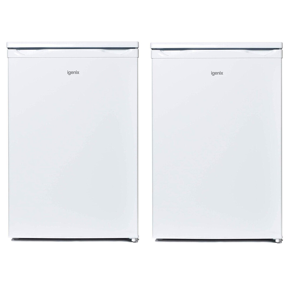 Igenix Freestanding Under Counter Larder Fridge & Freezer Set, Reversible Doors, 55Cm Wide, White