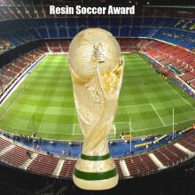 Resin Soccer Football Game Award Trophy Model Artwork Collection Home Display Gift (27cm)
