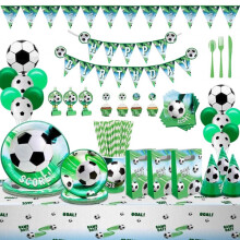 Children's Birthday Party Decoration Accessories Set, Football Theme, 16 Paper Hats
