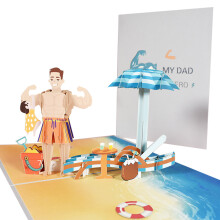 Pop-up Fathers Day Card from Son Daughter Wife, Pop Up Birthday Card for Dad, 3D Greeting Card , Anniversary Card for Dad