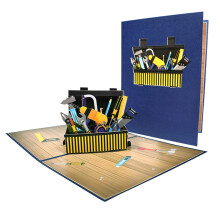 Father's Day Card Pop Up , 3D Fathers Greeting Card , Pop Up Repair kit Greeting Card for Dad