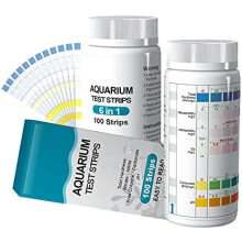 100pcs 6 in 1 Aquarium Test Strips, pH Test Nitrite Nitrate Chlorine General Carbonate Hardness Saltwater Freshwater Aquarium