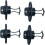 4pcs Universal Waterproof Canoe Cap with Screw Hole for Canoe 3