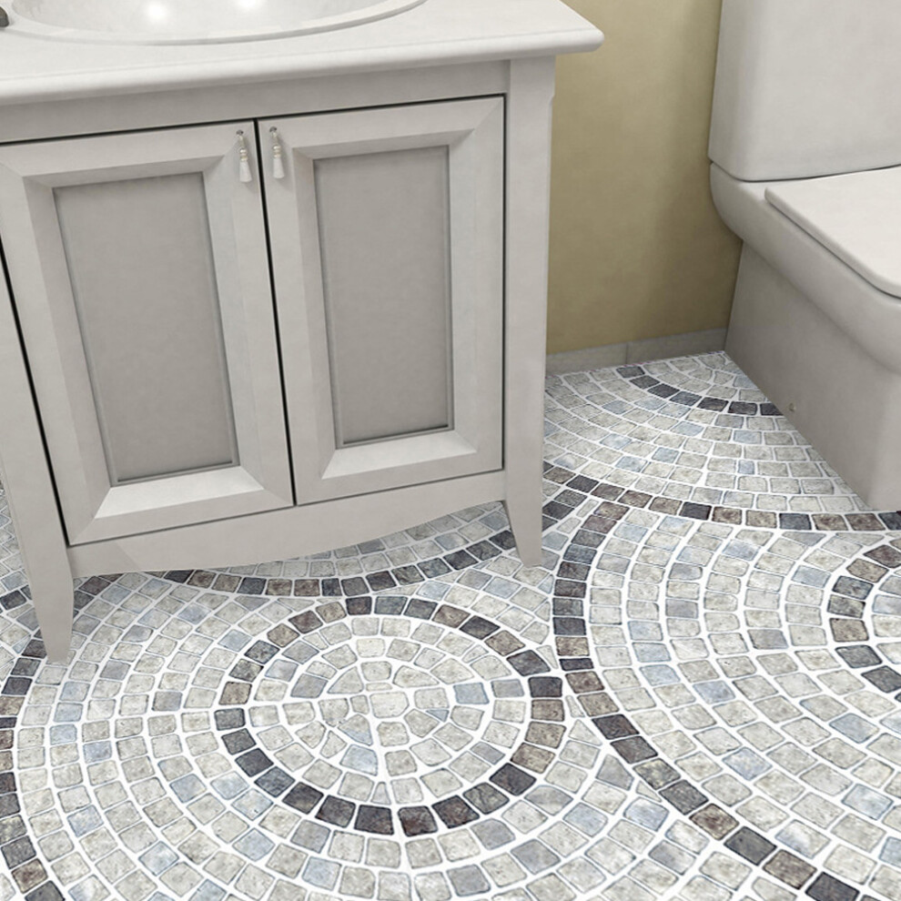 10Pcs Waterproof Tiles Sticker Non-Slip Floor Wall Decals For Kitchen Bathroom Decor 9183899151563
