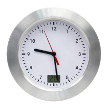 8020114 Radio Controlled Clock "MyTime Bath" with Temperature Display - White