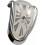 Melted Clock, Dali Watch, Surrealism Decor, Modern Melted Wall Clock, Distorted Wall Clock, Home Decor, Office, Gift (Silver) 2