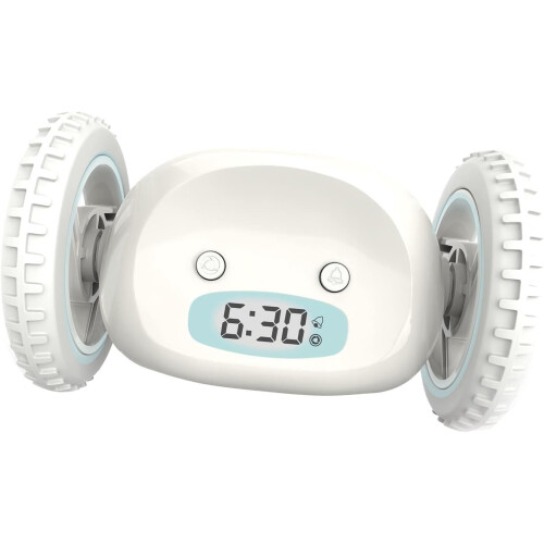 The Original Runaway Alarm Clock on Wheels, Gold 1