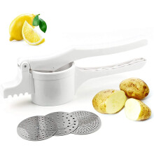 Potato Press, Professional Puree Potato Press Manual Potato Press Handmade Plastic Potato Press, Robust, Hygienic and Easy to Clean