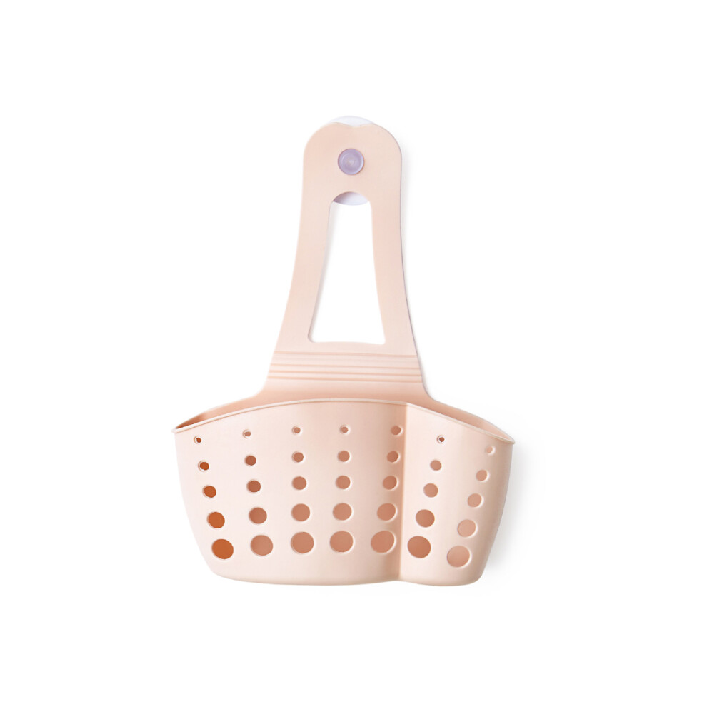 Pink Kitchen Sponge Holder Sink Caddy Organizer Sink Hanging Basket Soap Dishwashing Liquid Drainer Rack Draining Basket 9183899185285