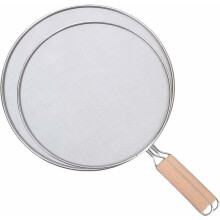 Grease Splatter Screen Frying Pan Lid Grease Splatter Screen Frying Pan Splatter Lid Burn Resistant Stainless Steel 21,25,2 Pieces
