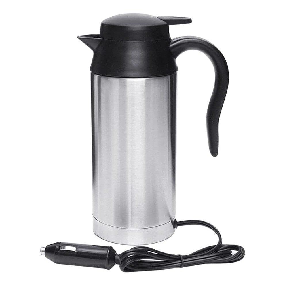 750ml Electric Kettle Stainless Steel 12V Automatic Heating Fast Heating Electric Heating Cup Travel Thermoses For Long Car Trips, Camping, Outdoors-image-OPC-PMHGMFH-NEW