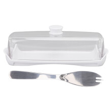 Plastic Butter Box Large Capacity Compact Cheese Storage Box with Lid Knife for Home Kitchen Refrigerators