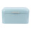 Solid Color Retro Metal Bread Bin Box Large Capacity Kitchen Storage Container (Blue) 3