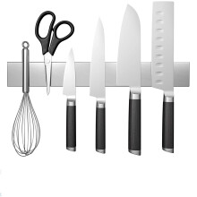 30cm Magnetic Knife Holder Stainless Steel Magnetic Knife Holder Very Strong Hold and Easy Assembly for Steak/Kitchen Knives