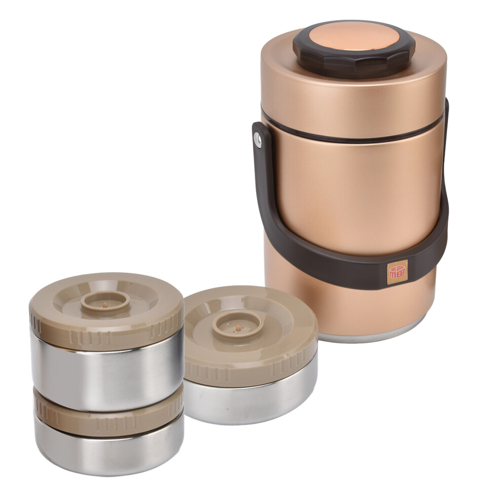 2000ml 304 Stainless Steel Vacuum Insulation Lunch Box Portable 3 Layer Vacuum Insulated Barrel-image-OPC-PMHGP2C-NEW