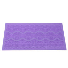 Silicone Mat Fondant Cake Decorating Styling Tools Silicone Lace Mold Flower Pattern Purple