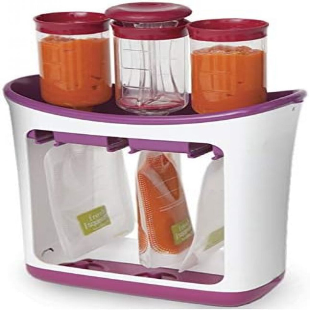 White/Purple Infantino Squeeze Station, Homemade Puree