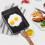 Nonstick Omelette Pan, Aluminum Portable Square Griddle Poached Egg Small Kitchen Stove 6