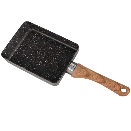 Nonstick Omelette Pan, Aluminum Portable Square Griddle Poached Egg Small Kitchen Stove 1