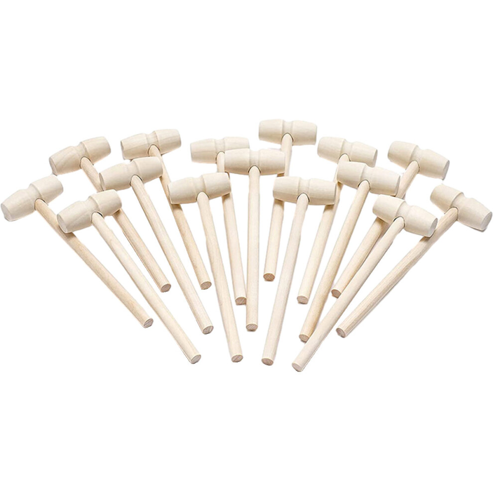 30 Pieces Mini Wooden Hammer Mallet Pounding Toy Small Wooden Mallets For Breakable Chocolate Heart 9183899212394