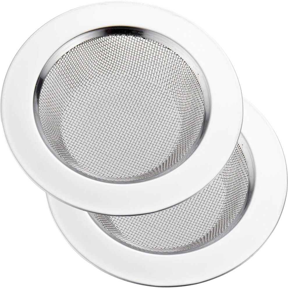 2 PCS Kitchen Sink Strainer Stainless Steel, Kitchen Sink Drain Strainerï¼Sink Strainers with Large Wide Rim 4.5" Diameter for Kitchen Sinks-image-OPC-PMHGQYB-NEW