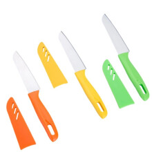 3-piece kitchen knife with protective cover, special blade steel, non-stick coated, sharp, chef's knife, vegetable knife