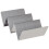 Stainless Steel Taco Holder, 2-3 Compartments, 4" X 8", Silver 1