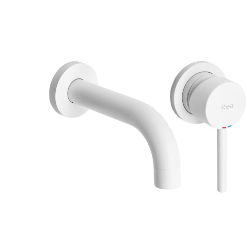 Robinet Encastré Rea Lungo White Mat + Box