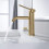 Bathroom Faucet Rea Lungo Gold Brush 6