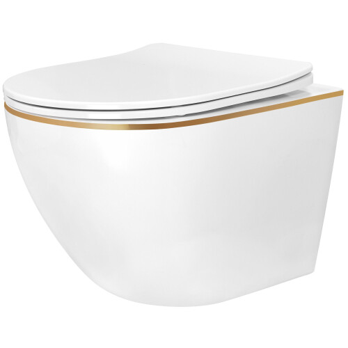Λεκάνη Wc [χωρίς Έκπλυση] Rea Carlo Mini Tornado Nfq Gold Edge