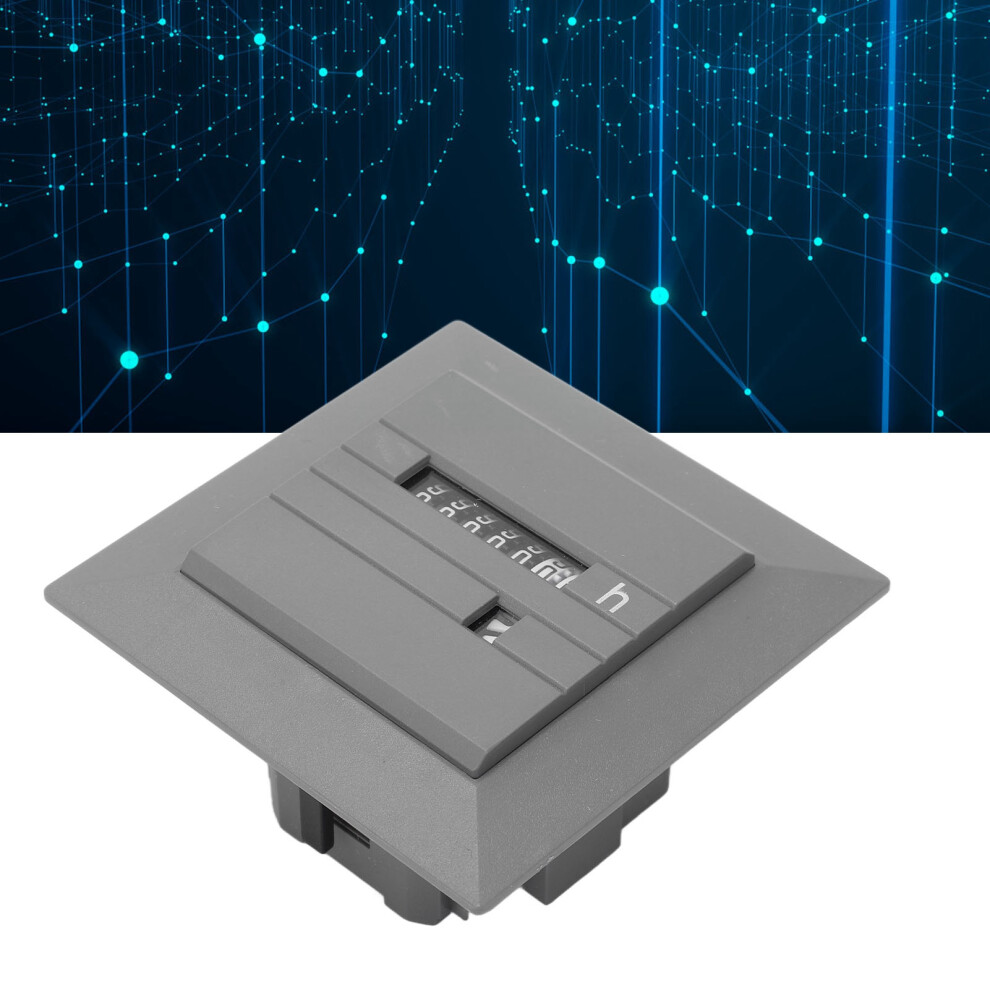 Industrial Digital Timer Hour Meter 220Vac With Fixed Buckle For Machinery 9311356607678