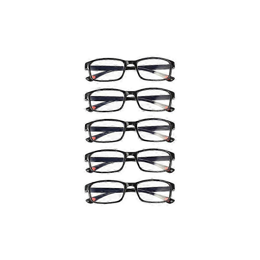Kikidex (As Show, One Size) 5Pcs Reading Glasses Fatigue Resist Glass The Elderly Glasses Indoor Reading Glasses Readers For Men