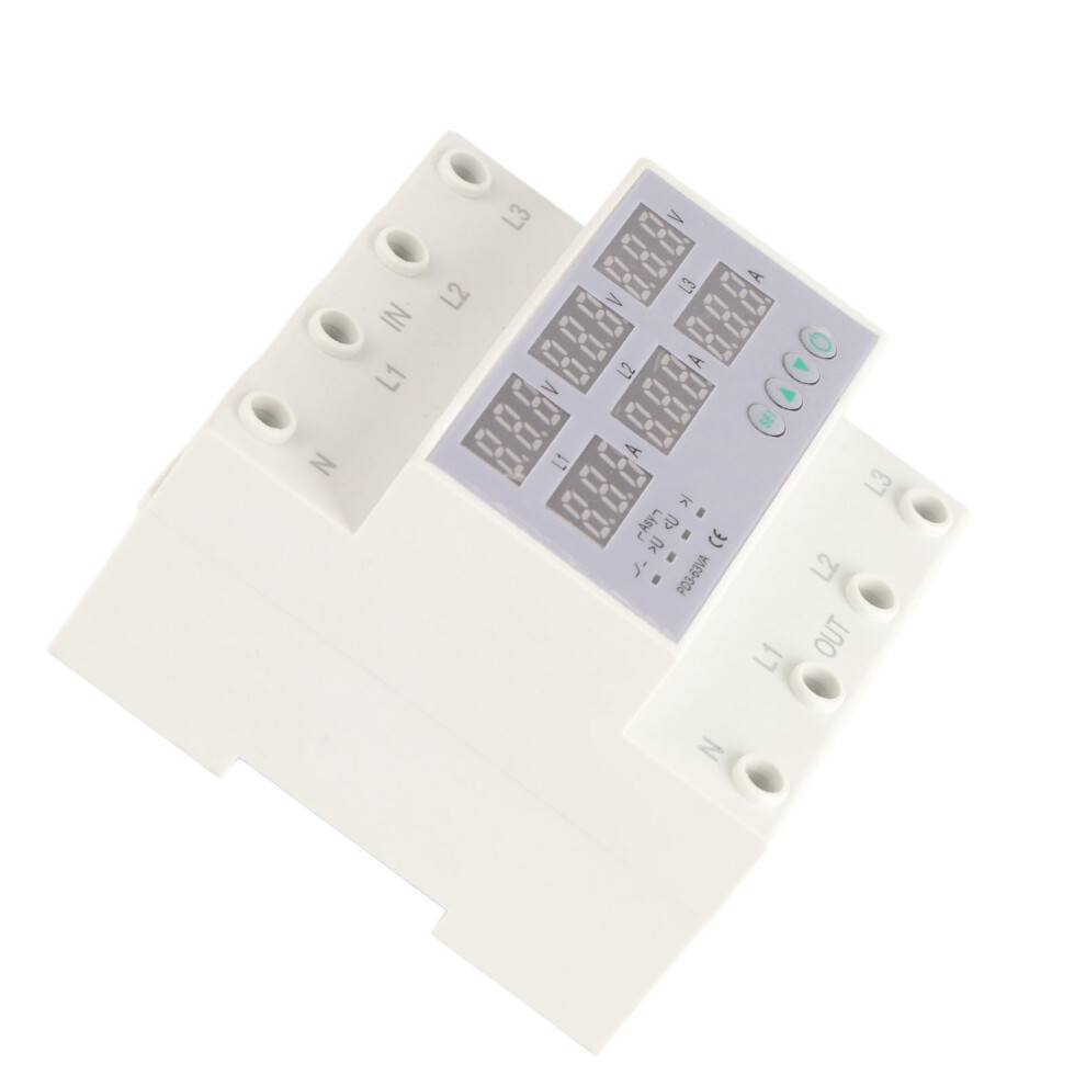 Ac 390Â500V 3 Phase Voltmeter Ammeter With Automatic Reset 63A 9321356607998