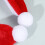 Pelzige Weihnachtsmannmütze mit Schnurrbart, perfekt für 7