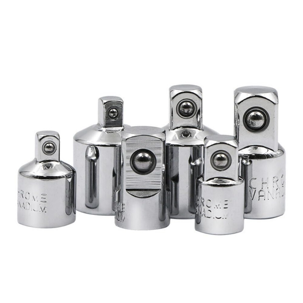 Socket Adapter And Reducer Set 6-Piece 1/4 In 3/8 In 1/2 In Chrome Vanadium Steel Ratchet Extension Kit For Automotive 9105992804450