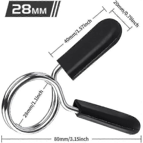 (As show, One size) Dumbbell Locks 30mm, 4 Pieces Spring Locks, Metal Locks, Spring Locks, Spring 1