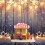 Weihnachts-LED-beleuchtetes Haus aus Kunstharz, 7